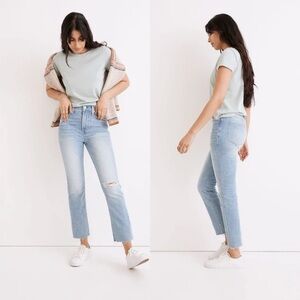 Madewell Women’s Perfect Vintage Jean in Coney Wash: Destroyed Edition Size 26